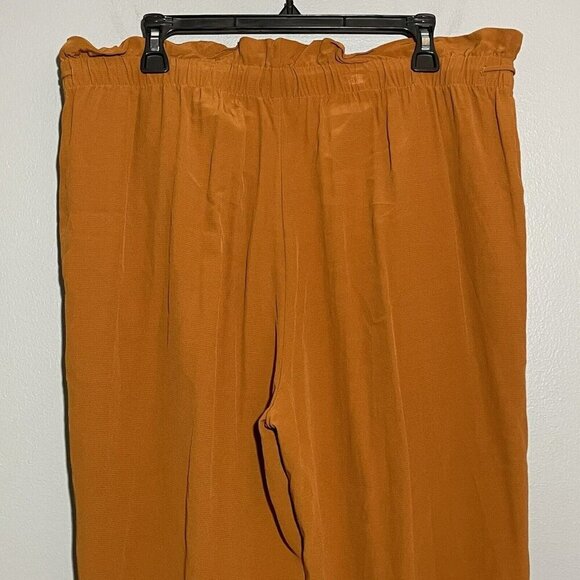 Eileen Fisher Women Pants Slacks Trousers Size L Fall Pumpkin Elastic Workwear - Picture 4 of 10